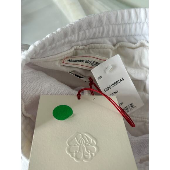 NWT Alexander McQueen White Jogger Pants Black and Pink Design Zip Pockets L - Picture 10 of 16